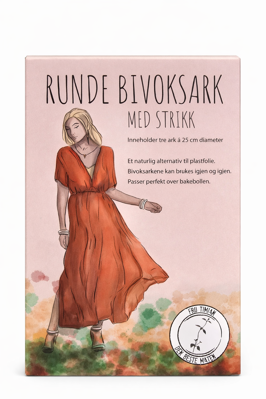 Runde bivoksark med strikk – 3 stk (25 cm diameter)