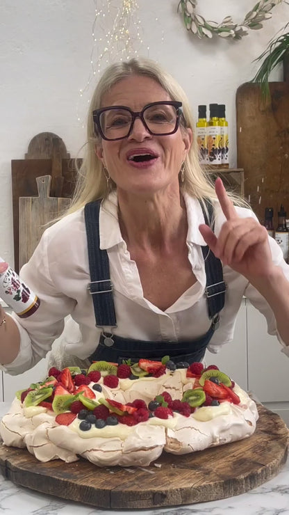 Kremet balsamicoeddik med granateple og jordbær 200 ml