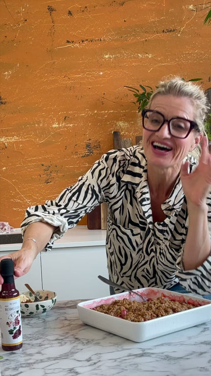 Kremet balsamicoeddik med granateple og jordbær 200 ml